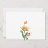 Bloemenaquarel Save The Date (Achterkant)