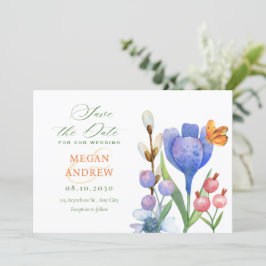 Bloemenaquarel Save The Date