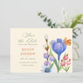 Bloemenaquarel Save The Date