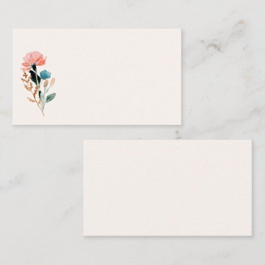 Bloemenaquarel Visitekaartje (Voorkant / Achterkant)