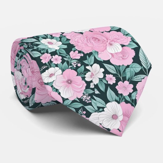 bloemenaroma stropdas (Opgerold)