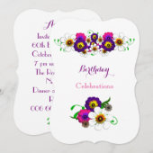 Bloemenarrangement Verjaardagsfeest Feesten Kaart (Voorkant / Achterkant)