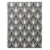  bloemenart nouveau, geometrisch patroon. notitieboek (Voorkant)