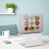 Bloemenassortiment in wit geel Sinaasappel Sticker (Laptop op bureau)
