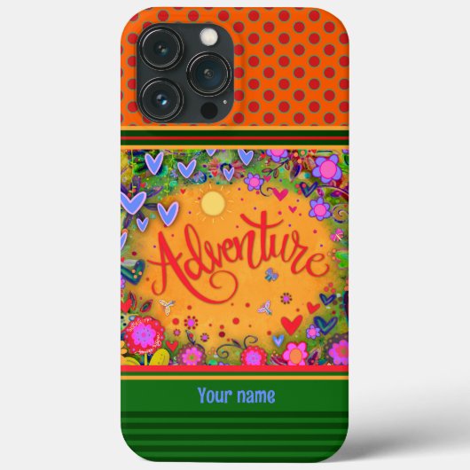  Bloemenavontuur Inspirivity Naam Hart Case-Mate iPhone Case (Achterkant)
