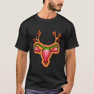 Bloemenbaarmoeder rendierbevalling van gynaecoloog t-shirt