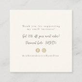 Bloemenbakkerij gebak chef-kok mixer cake dank u vierkante visitekaartje (Achterkant)