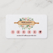Bloemenbakkerij Rolling Pin 6 Punch Loyaliteit Visitekaartje (Voorkant)