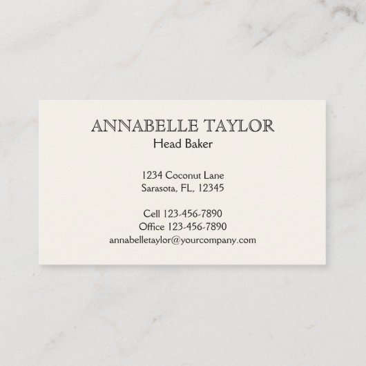 Bloemenbakkerij Visitekaartje (Achterkant)