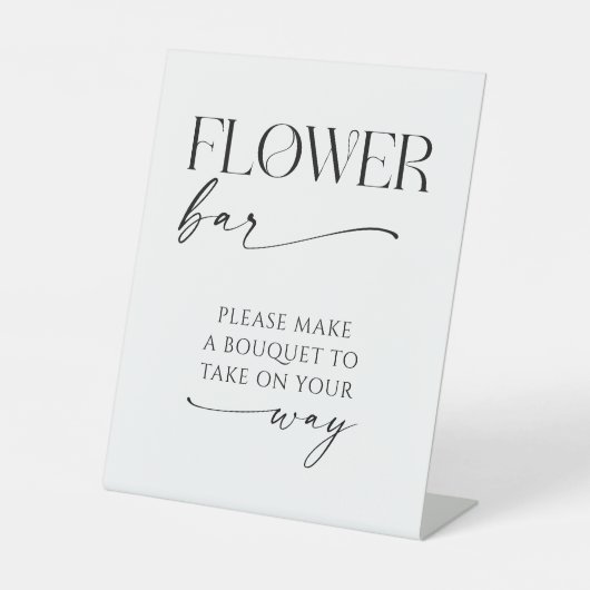 Bloemenbalk Vrijgezellenfeest Favorieten Teken Reclamebord Met Voetstuk (Voorkant)