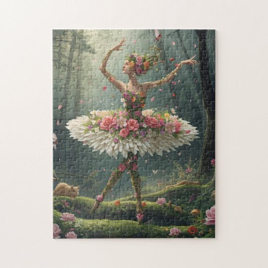 Bloemenballet in het betoverde woud legpuzzel (Verticaal)