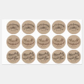 Bloemenbanner Elegant Script Handgemaakte Labels (Vel)
