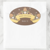Bloemenbanner geel Baby showers Sticker (Tas)