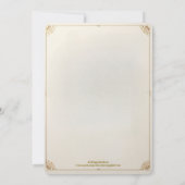  Bloemenbanner Graduation Party Invitation Kaart (Achterkant)