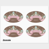 Bloemenbanner Roze Baby showers Sticker (Vel)