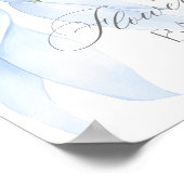 Bloemenbar Blauwe strik Bloemenbloemenbar Poster (Hoek)