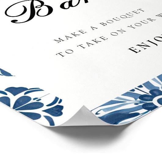 Bloemenbar Lemon Positano Vrijgezellenfeest Sign Poster (Hoek)