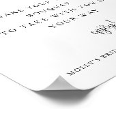 Bloemenbar, minimalistische kalligrafie script bew poster (Hoek)