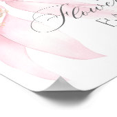 Bloemenbar Roze strik Bloemenbloemenbar Poster (Hoek)