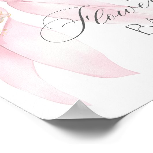 Bloemenbar Roze strik Bloemenbloemenbar Poster (Hoek)