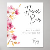 Bloemenbar Teken Liefde in Bloom Vrijgezellenfeest Poster (Voorkant)