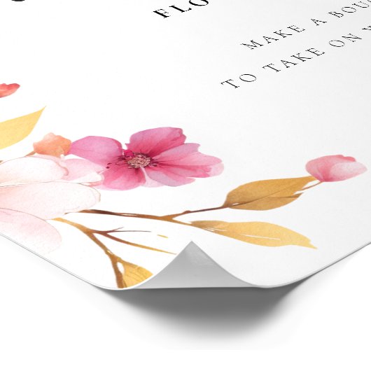 Bloemenbar Teken Liefde in Bloom Vrijgezellenfeest Poster (Hoek)