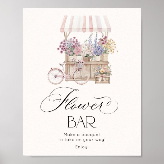 Bloemenbar vers van de markt Elegant Poster (Voorkant)