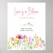 Bloemenbar Weide vol liefde in bloei Poster (Voorkant)