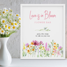Bloemenbar Weide vol liefde in bloei Poster