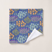 Bloemenbed blauw bad handdoek (Wasdoekje)
