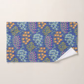 Bloemenbed blauw bad handdoek (Handdoek)