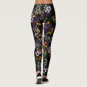 Bloemenbed Leggings (Achterkant)
