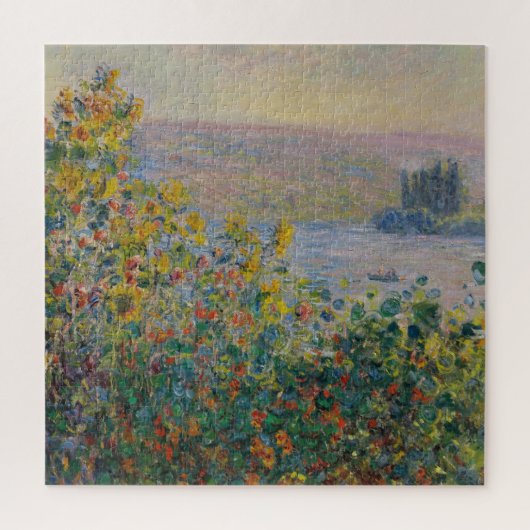 Bloemenbedden bij Vétheuil Monet Legpuzzel (Verticaal)