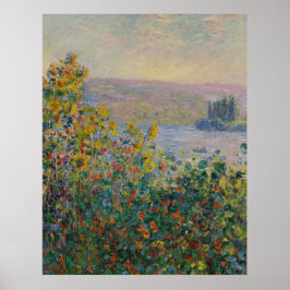 Bloemenbedden bij Vétheuil Monet Poster