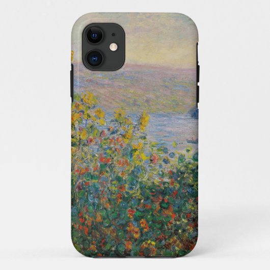 Bloemenbedden op Vetheuil schilderij van Claude Mo Case-Mate iPhone Case (Achterkant)