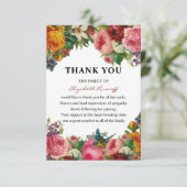  bloemenbegrafenis bedankkaart (Staand voorkant)