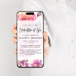  bloemenbegrafenis digitale uitnodiging