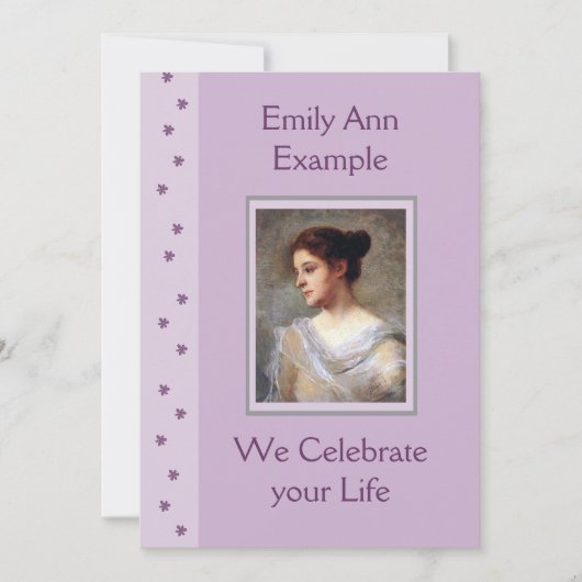  bloemenbegrafenis / wake / gedenkteken kaart (Voorkant)