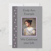  bloemenbegrafenis / wake / gedenkteken kaart (Voorkant)