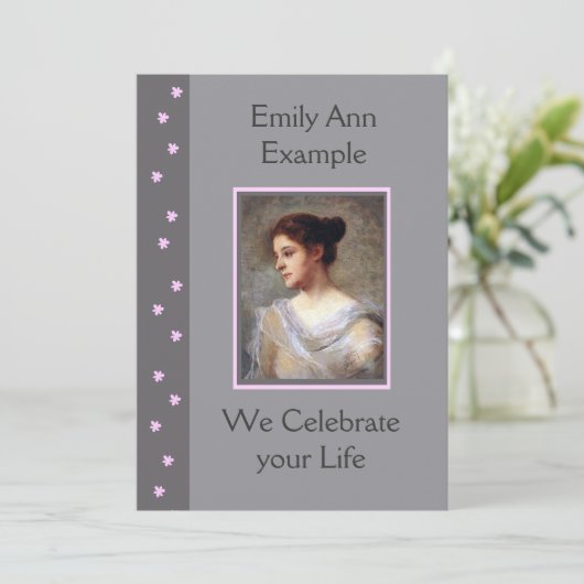  bloemenbegrafenis / wake / gedenkteken kaart (Staand voorkant)