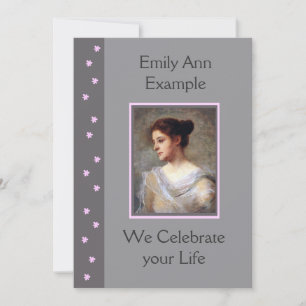 bloemenbegrafenis / wake / gedenkteken kaart