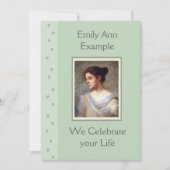  bloemenbegrafenis / wake / gedenkteken kaart (Voorkant)