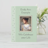 bloemenbegrafenis / wake / gedenkteken kaart (Staand voorkant)