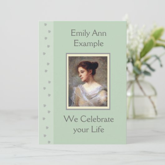  bloemenbegrafenis / wake / gedenkteken kaart (Staand voorkant)