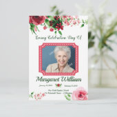 Bloemenbegrafenisprogramma Kaart Sjabloon (Staand voorkant)