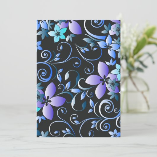 Bloemenbehang 6 bedankkaart (Staand voorkant)