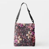 Bloemenbehang 7 crossbody tas (Achterkant)