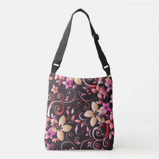 Bloemenbehang 7 crossbody tas (Voorkant)