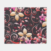 Bloemenbehang 7 fleece deken (Voorkant (Horizontaal))