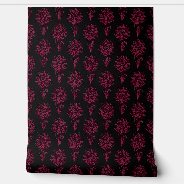  bloemenbehang - Elegante Retro Floral De Behang (Afrollen)